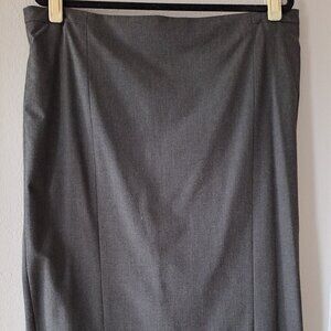 Ann Taylor Gray Classic Dress Skirt Fully Lined Pleated Bottom Pristine! Size 16